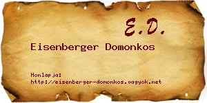Eisenberger Domonkos névjegykártya
